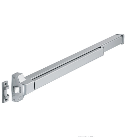 Close-up of HOPPE Arrone AR8802 Panic Latch Mechanism - Silver Finish - Durable Emergency Exit